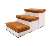 ANDRESLAD Foldable Pet Ladder with Steps for Small to Medium Dogs and Cats Streamlined Design Easy to Assemble Without Tools Multipurpose Storage Space for Clothes and Accessories Stable