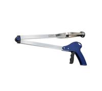 ANDRESLAD Foldable Trash Picker Grabber Tool Blue Aluminum Alloy Reacher Grabber for Elderly Disabled Multi-purpose Litter Picker for Home Office Park Car