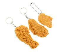 ANDRESLAD Fried Chicken Leg Keychain Chicken Keyring Decorative Hanging Ornament PVC Food Keychain Bag Accessory
