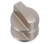 ANDRESLAD Gas Stove Knob Covers Igniter Button Metal Replacement Knobs for Gas Range Oven Control Safety Lock for Stove Burner Use