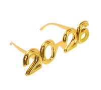 ANDRESLAD Glitter Party Glasses Lightweight Plastic Year's Eve Eyewear with Retro Bold Design Vibrant Gold Color Photo Booth Accessories for Group Celebrations and Festive Events