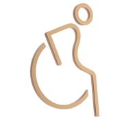 ANDRESLAD Golden Acrylic Handicap Sign Sticker Disability Bathroom Decals with Wheelchair User Symbol High Contrast Accessibility Restroom Decal for Toilet Restaurant Public Washroom Door