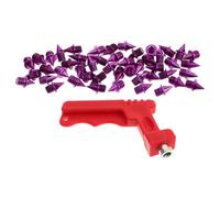 ANDRESLAD Golf Shoe Spikes Replacement Studs Set with Spike Wrench, 50 Purple Carbon Steel Golf Shoes Tacks for Running, Track Field, High Jump, and Hiking Training