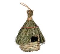 ANDRESLAD Hand Woven Seagrass Bird Nest Outdoor Garden Hanging Bird House Warm Natural Decorative for Balcony Patio