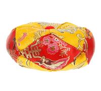 ANDRESLAD Handmade Tibetan Singing Bowl Pad Mat Embroidered Meditation Cushion for Buddha Sound Bowl Non-slip Brocade Holder for Prayer and Buddhist Instruments Decorative Mat for Spiritual