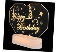 ANDRESLAD Happy Birthday Led Letters Decorative Neon Sign Boys and Girls Party Decorations Light up