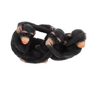 ANDRESLAD Hear No Evil Speak No Evil Resin Monkey Statue for Home Decor Artistic Three Wise Monkeys Figurines Sturdy Resin Animal Ornaments for Living Office Shelf Display with Symbolic