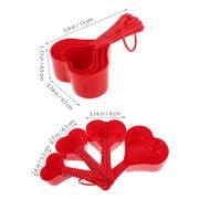 ANDRESLAD Heart Shaped Measuring Spoon Set Plastic Spoons with Markings for Baking Cooking Compact Nesting Design for Kitchen Organization Fun and Cute Teaspoon Scoops for Random Color