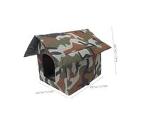 ANDRESLAD Heated Weatherproof Outdoor Cat House with Insulation and Elevated Design for Winter Shelter Protecting Cats From Wind and Rain in Cold Seasons