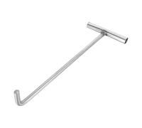 ANDRESLAD Heavy-Duty 38cm T-Shaped Manhole Cover Lifter Hook, 304 Stainless Steel 12mm Thickened Metal Pull Hook for Drain Covers, Roller Shutter Doors, and Industrial Lifting Tasks