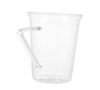 ANDRESLAD High Borosilicate Glass Cup with Decorative Handle Heat Resistant Milk Drinking Glass for Hot and Cold Beverages Elegant Transparent Coffee Mug for Everyday Use and Giving