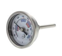 ANDRESLAD High Precision Stainless Steel Wine Thermometer Dial with Threaded Design for Secure Fit Corrosion Resistant Brewing Equipment Temperature Monitor for Home and Professional
