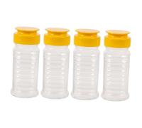 ANDRESLAD Honey Bottle Set Mini Ketchup and Mustard Bottles Glass Honey Jars Party Favors Lids Bear Cup Milk Container