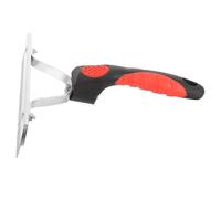 ANDRESLAD Horse Grooming Comb with Metal Teeth 175mm Black and Red Handle Shedding Brush for Horse Hair Cleaning and Fur Removal for Stable Use