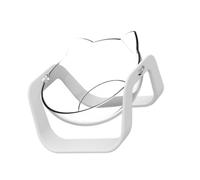 ANDRESLAD Inclined Cat Food Bowl 15-degree Tilted Cat Inclined Bowl Plastic Feeding Container White Single Piece Pet Feeder for Neck Support and Comfortable Eating