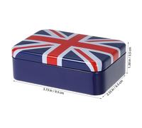 ANDRESLAD Independence Day Tinplate Biscuit Storage Jar Festival Cookie Tin with Bright Colors Practical Candy Container for Party Favors Reusable British Cookie Box