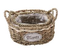 ANDRESLAD Indoor Plant Planter Pots and Multi-Functional Storage Baskets, 2Pcs Canvas Rectangle Containers Lid for Kitchen Sundries and Picnic Use