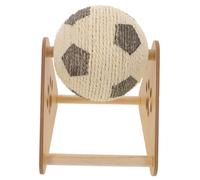 ANDRESLAD Interactive Cat Scratcher Ball with Sturdy Wood Stand and Sisal Rope Multifunctional Indoor for Kittens and Adult Cats to Scratch Bat and Spin Claw Care Accessory for Physical and