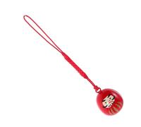 ANDRESLAD Japanese Darumae Key Pendant Vintage Copper Water Sound Bell Luck Charm for Keys Bags Phone Case Decoration with Artistic Craftsmanship and Clear Pleasant Tone