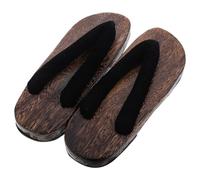 ANDRESLAD Japanese Traditional Wooden Sandals Men Round Toe Ergonomic Comfort Kimono Cosplay Clog Shoes Minimalist Design Versatile Indoor Outdoor Footwear Accessory
