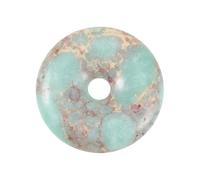 ANDRESLAD Jasper Peace Buckle Pendant 1.38 Inch Jade Donut Bead Diy Buddha Chain Pendant Jewelry for Women Accessories