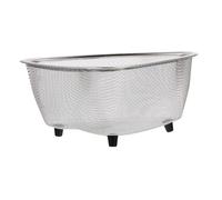 ANDRESLAD Kitchen Triangle Sink Strainer Basket Stainless Steel Mesh with Plastic Frame Compact Corner Drainage Basket for Home Kitchen