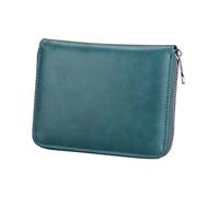 ANDRESLAD Leather Passport Case Blocking Card Holder Navy Tote Bag for Travel Office Use