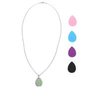 ANDRESLAD Lightweight Stainless Steel Aroma Diffuser Necklace Portable Aromatherapy Pendant for Women with Hollow Teardrop Design Stylish Essential Oil Jewelry for Everyday Wear and