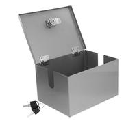 ANDRESLAD Lockable Socket Box Stainless Steel Weatherproof Wall-mounted Enclosure with Hinge Door Splashproof Anti-theft Outdoor Electrical Outlet Protector for Parks Schools Industrial