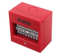 ANDRESLAD Manual Resettable Fire Alarm Call Point Button Red with Buzzer Emergency Push Station for Office Home Safety Fire Warning System