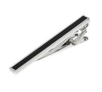 ANDRESLAD Men Necktie Clip and Tie Clamp Black Copper Business Necktie Clasp Practical Male Tie Bar for Formal Wear and Office Use