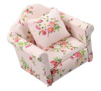 ANDRESLAD Mini Hamster Sofa Toy Floral Pattern Small Animal Sleeping Sofa Wear-resistant Cute Pet Nest for Hamsters and Chinchillas Cage Habitat Decor