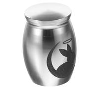 ANDRESLAD Mini Stainless Steel Pet Urn Small Keepsake Cremation Ashes Holder for Rabbits Cats Compact Memorial Container