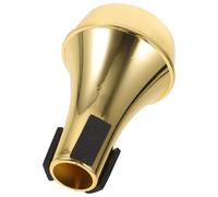 ANDRESLAD Mini Trumpet Mute Silencer Abs Material Lightweight Practice Straight Mute for Trumpet Players Easy Installation Noise Reduction Accessory Gold