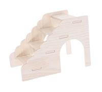 ANDRESLAD Natural Wood Hamster Climbing Ladder Small Pet for Chinchilla and Hamster Playground Bite-resistant Platform Ladder for Exercise and Hideout
