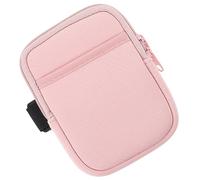 ANDRESLAD Neoprene Car Cup in Pink Reusable Water Bottle Pouch Zipper for Outdoor Activities Like Hiking Beach Trips Includes Storage for Cards and Keys