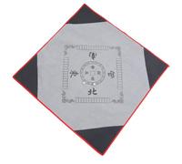 ANDRESLAD Non-slip Thick Mahjong Mat Tablecloth with Pocket Noise-reducing Board Game Cushion for Home and Hotel Use Classical Chinese Design Grey Slip-resistant Cover for Random Color