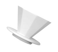 ANDRESLAD Octagonal Ceramic Coffee Filter Cup Thickened Home Coffee Dripper for People White Reusable Funnel Brewer with Fine Filtration and Design