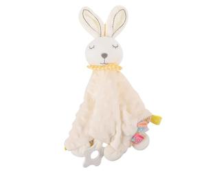 ANDRESLAD Pacifying Towel Rabbit Soft Comforter Blanket for Newborns and Ultra-Soft Drool Towel with Cuddly Design Saliva for Comfort and Visual Development