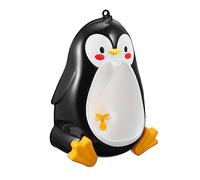 ANDRESLAD Penguin-Shaped Boy Toilet Training Urinal for Toddlers Wall-Mounted Black Cartoon Potty Pee Training Tool for Boys’ Bathroom