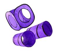 ANDRESLAD Pet Cat Tunnel and Kitten Tube Toy Set, Double-channel Foldable Crackling Tunnel Square Attachment, Interactive Play for Indoor Cats and Kittens