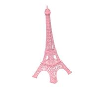 ANDRESLAD Pink Eiffel Tower Figurine Decorative Statue for Cake Topper Party Home Office Decor French Landmark Souvenir with European Aesthetic Touch and Travel Memorabilia