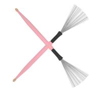 ANDRESLAD Pink Maple Drum Brushes for Cajon Drums Percussion Instruments Made of Synthesis Material Easy to Carry and Store for Rhythm Percussion Music Beginners