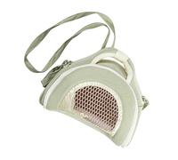 ANDRESLAD Portable Pet Carrier Bag with Shoulder Strap Breathable Mesh Plush Lined Bottom for Small Animals Antilost Sugar Glider Hamster Rat Travel Shoulder Bag Warm Outdoor Pet Pouch