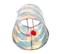 ANDRESLAD Printed Cat Tunnel Indoor Interactive Kitten Tunnel Toy Two Entrances, Lightweight Fabric Pet Passage Suitable for Household Cats and Kittens