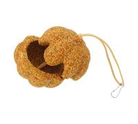 ANDRESLAD Pumpkin Shaped Parrot Foraging Bird Hanging Chew for Parakeet Cockatiel Budgie Macaw Teeth Grinding Chewing Accessory for Dental Hygiene Unsinkable Entertainment and Positive