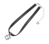 ANDRESLAD Punk Style Adjustable Pu Leather Choker Necklace for Women, Gothic Chain Collarbone Jewelry, Halloween Goth Punk Chain Necklace