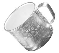 ANDRESLAD Retro Style Tin Beer Mug with Handle, Large Multi-Function Beer Storage Cup for Cold Drinks, Stylish and Unique Design for Home, Bars, and Parties