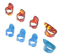 ANDRESLAD Right Hand Guitar Finger Picks Set Celluloid Thumb and Index Fingerpicks Smooth Edges for Comfortable Play Warm Sound with Strong Penetration Lightweight Multipurpose Ukulele