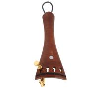 ANDRESLAD Rosewood Violin Tailpiece with Integrated Fine Tuners for Complete Tailgut Accessory Kit Smooth Polished Wood for Precise String Adjustment and Professional Instrument Parts Brown